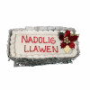 Blas ar Fwyd, Teisen Nadolig/Christmas Cake, 18 x 8cm Slab, Top Iced